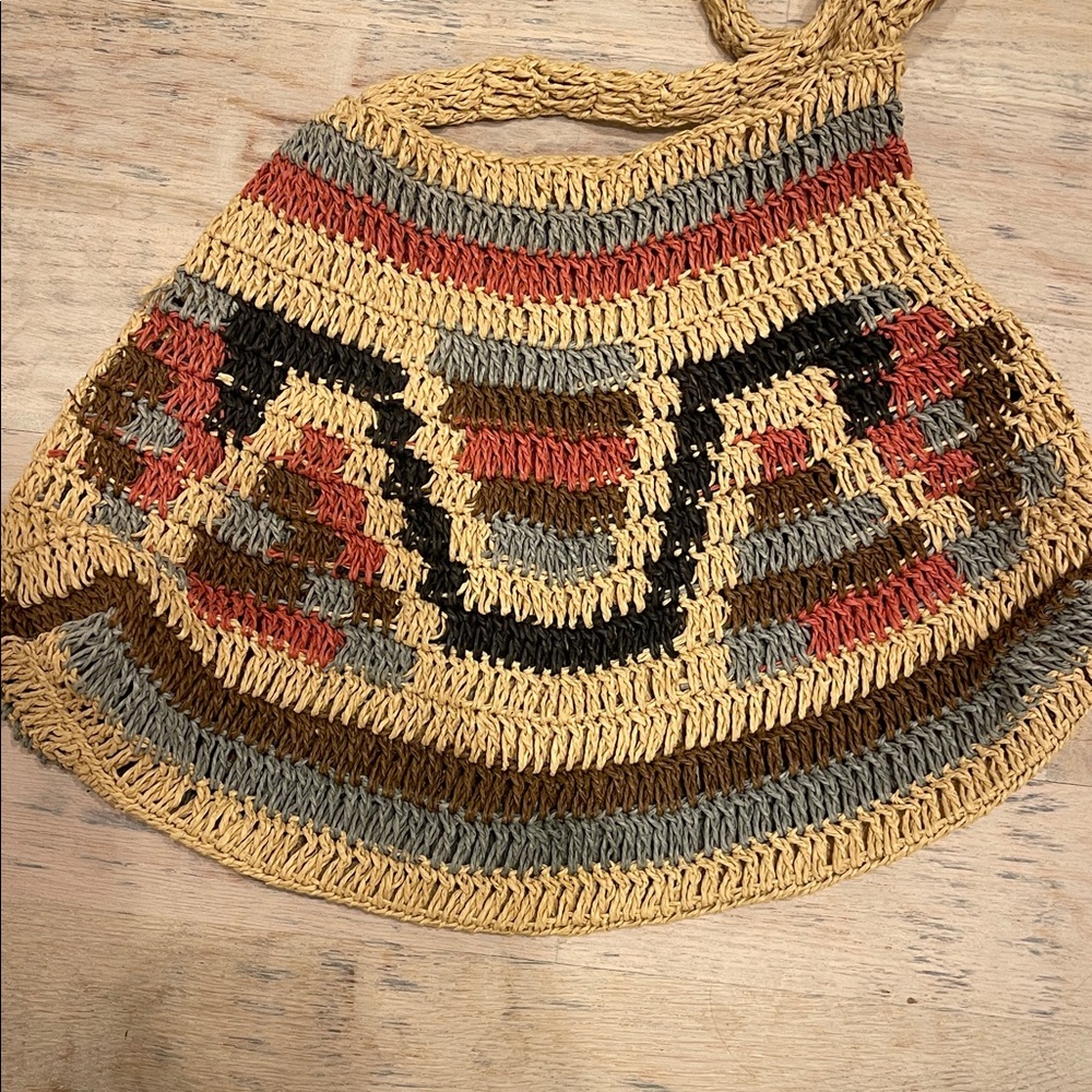 Handcrafted Multicolor Crochet Shoulder Bag - Picture 3 of 4